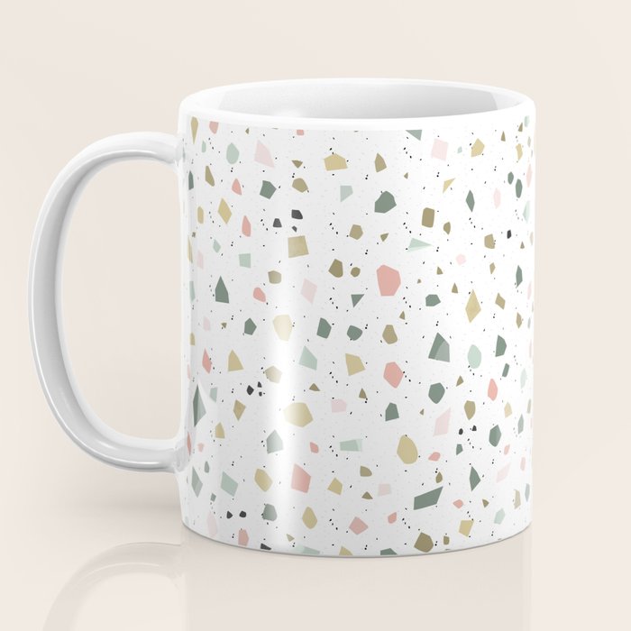 terrazzo stracciatella marble texture decorative pattern Coffee Mug Gallery Image 3