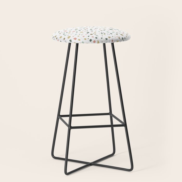 terrazzo stracciatella marble texture decorative pattern Stool Gallery Image 1