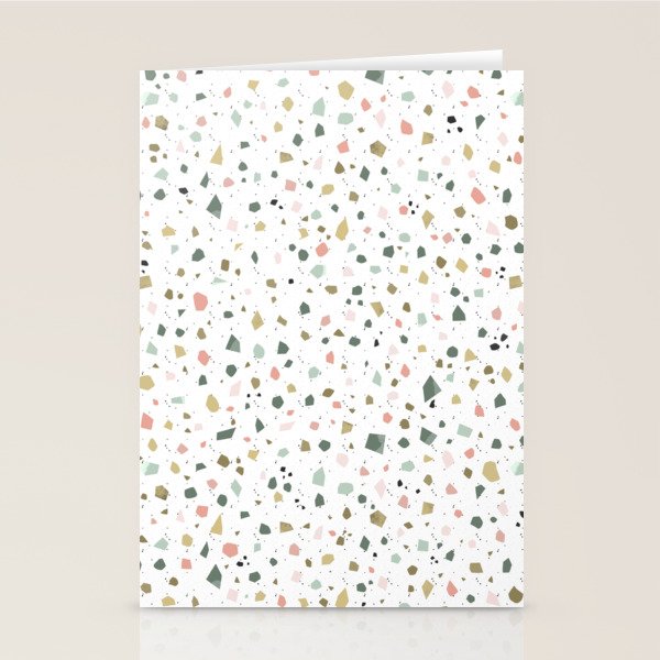 terrazzo stracciatella marble texture decorative pattern Stationery Card Gallery Image 1