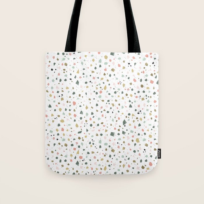 terrazzo stracciatella marble texture decorative pattern Tote Bag Gallery Image 1
