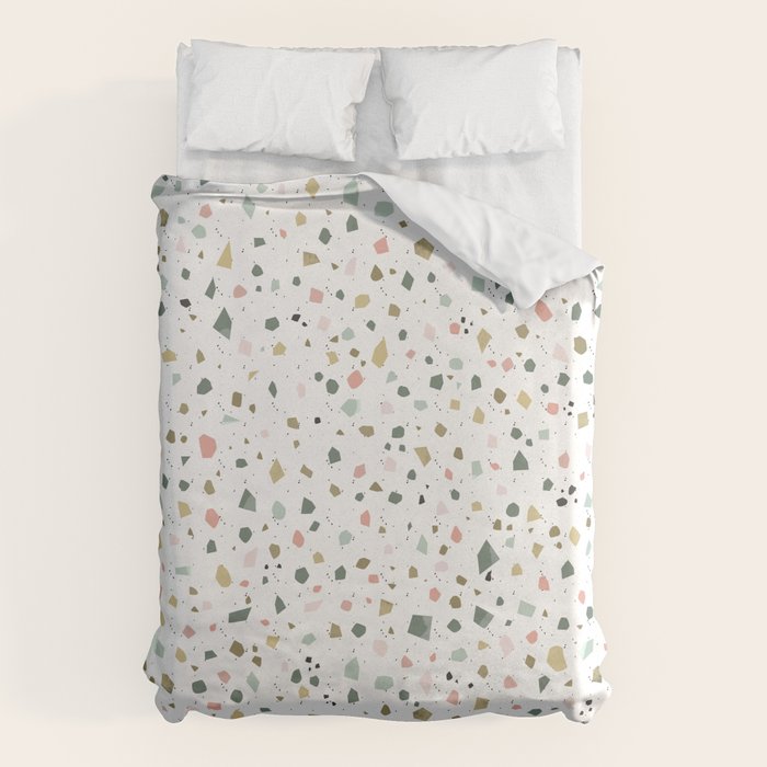 terrazzo stracciatella marble texture decorative pattern Duvet Cover Gallery Image 6