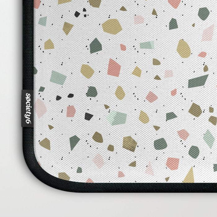 terrazzo stracciatella marble texture decorative pattern Laptop Sleeve Gallery Image 3