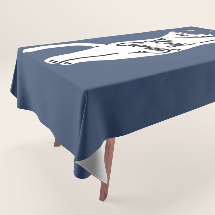 Stay Curious Cat Tablecloth Gallery Image 1