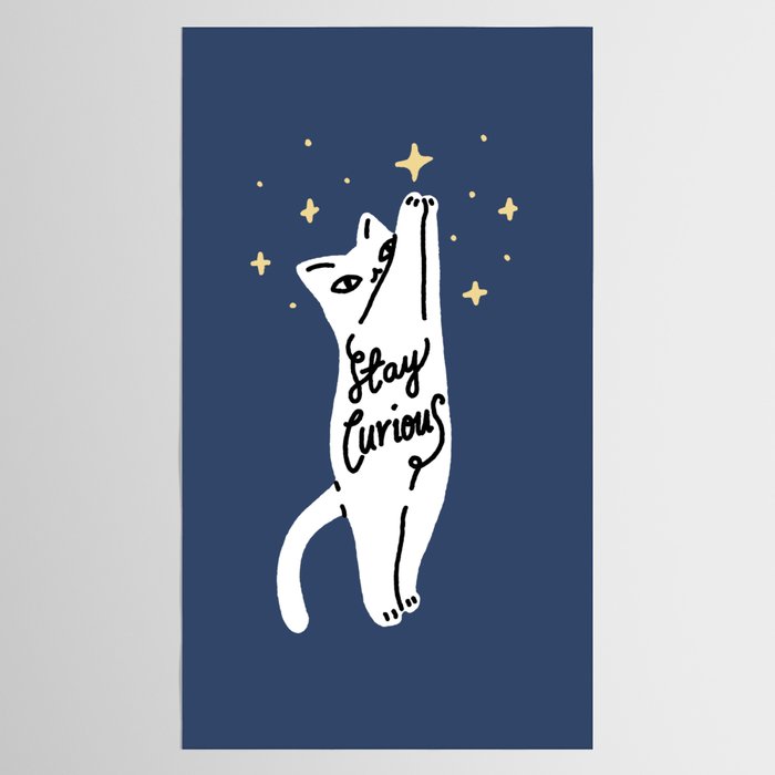 Stay Curious Cat Tablecloth Gallery Image 2