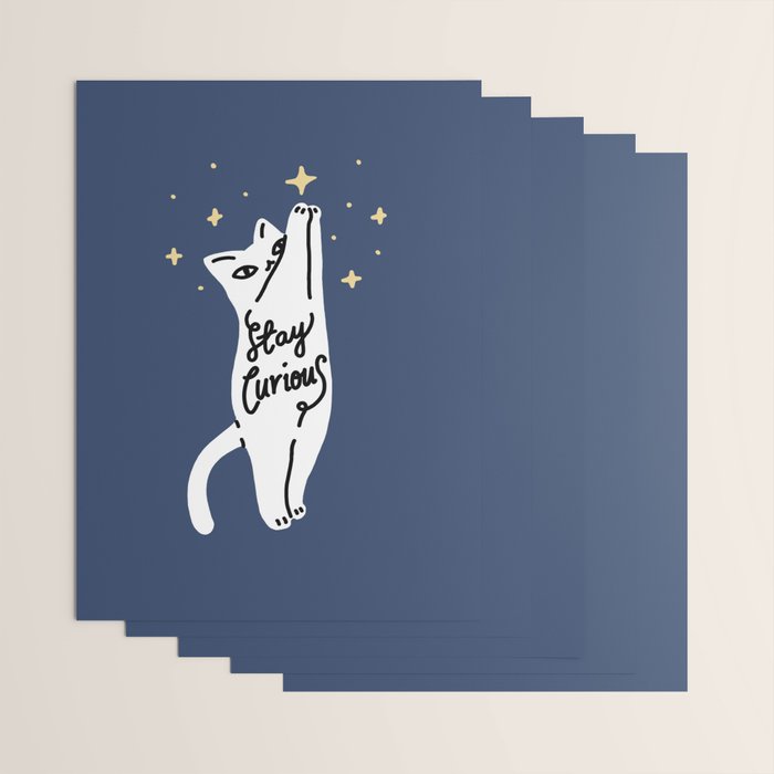 Stay Curious Cat Wrapping Paper Gallery Image 3