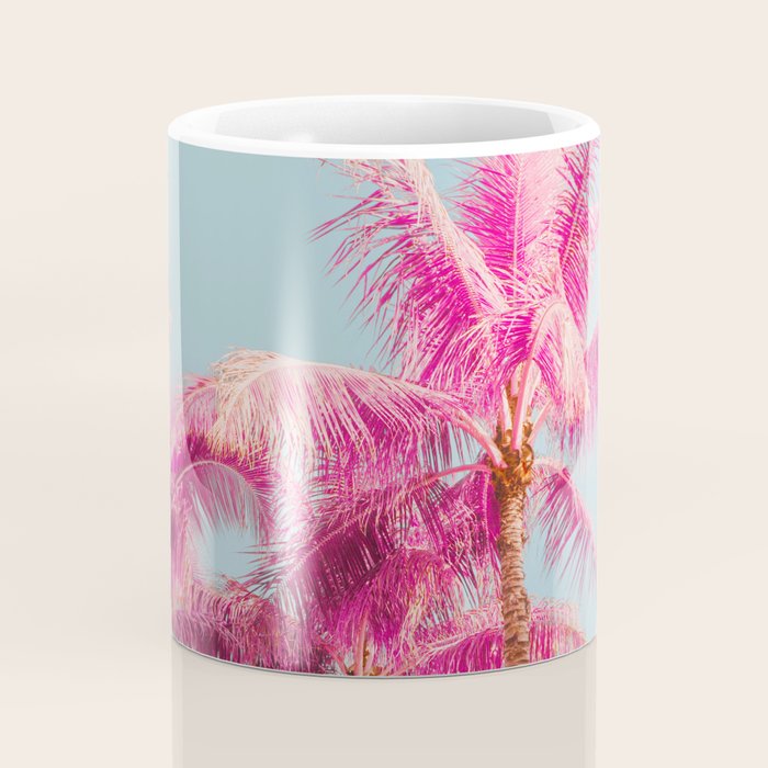 Pink Palm Trees - Surreal Nature Photography Print Coffee Mug Gallery Image 4