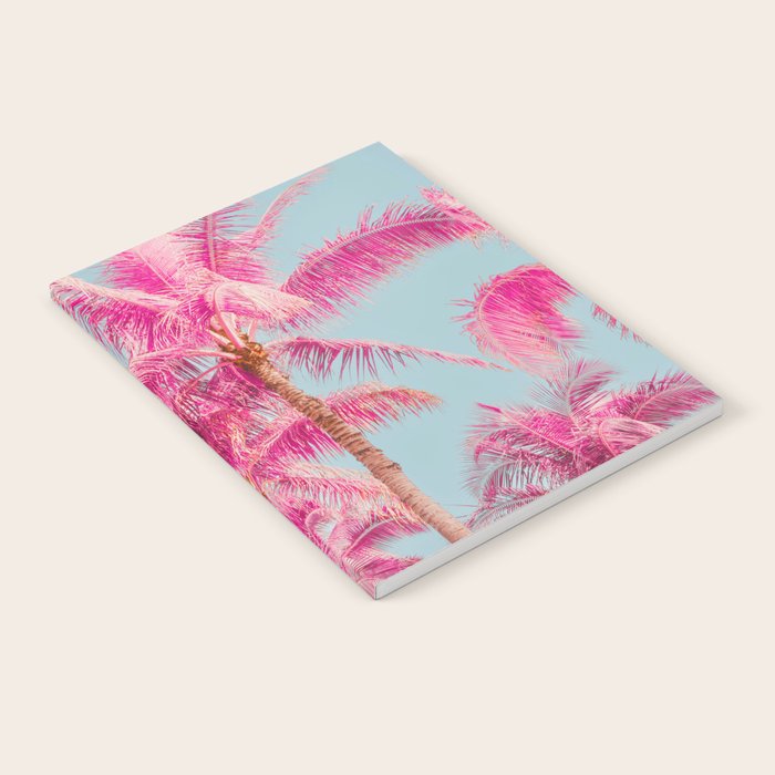 Pink Palm Trees - Surreal Nature Photography Print Notebook Gallery Image 2