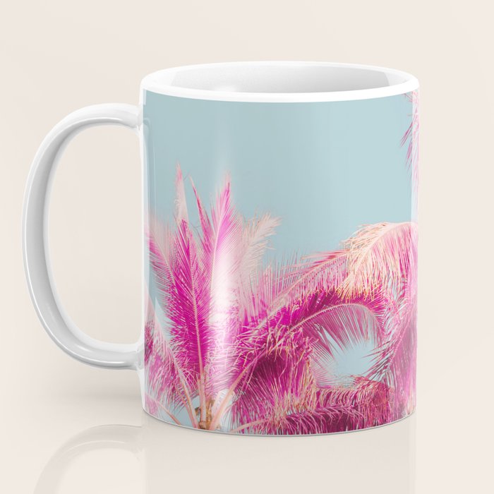 Pink Palm Trees - Surreal Nature Photography Print Coffee Mug Gallery Image 3