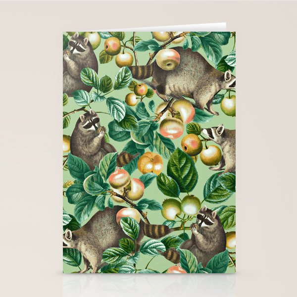 RACCOON AND FRUITS Stationery Card Gallery Image 2