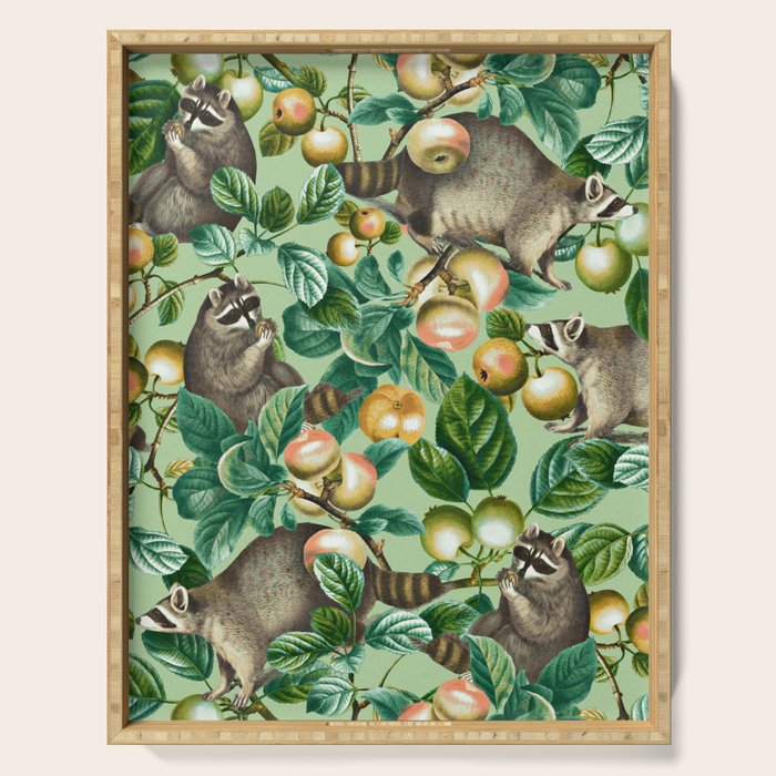 RACCOON AND FRUITS Serving Tray Gallery Image 1