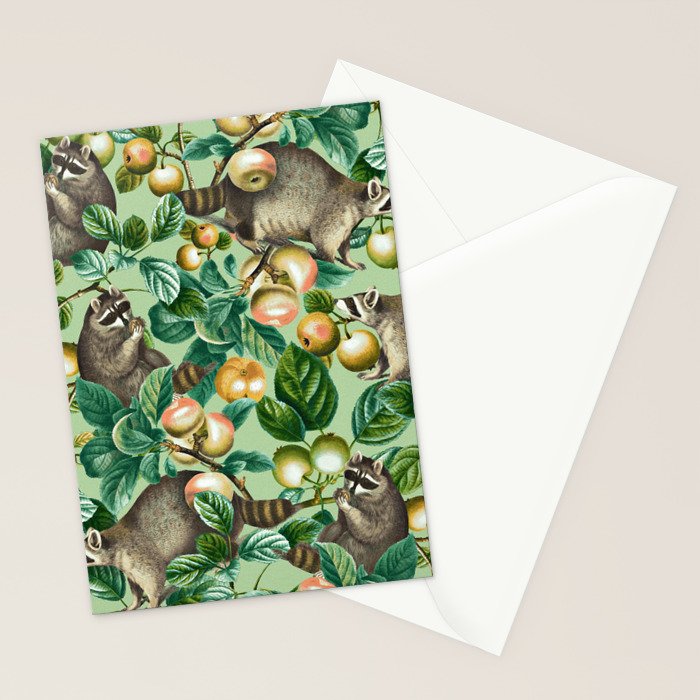 RACCOON AND FRUITS Stationery Card Gallery Image 2