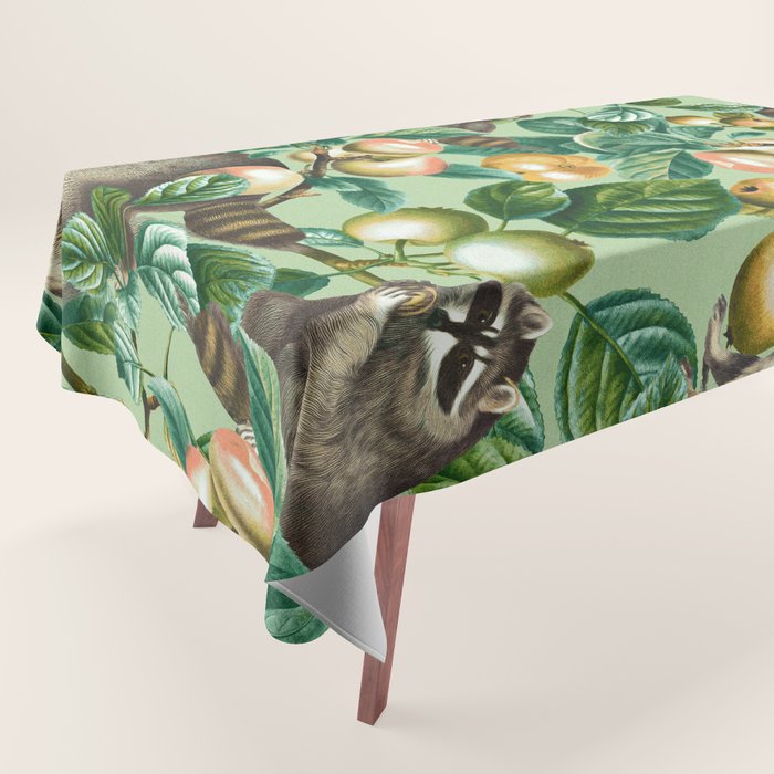 RACCOON AND FRUITS Tablecloth Gallery Image 1