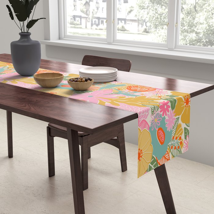 60's Retro Floral Table Runner Gallery Image 2