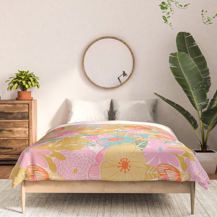 60's Retro Floral Comforter Gallery Image 3