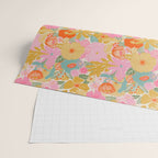 60's Retro Floral Wrapping Paper Gallery Image 2