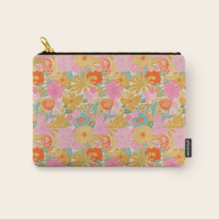 60's Retro Floral Carry All Pouch Gallery Image 1