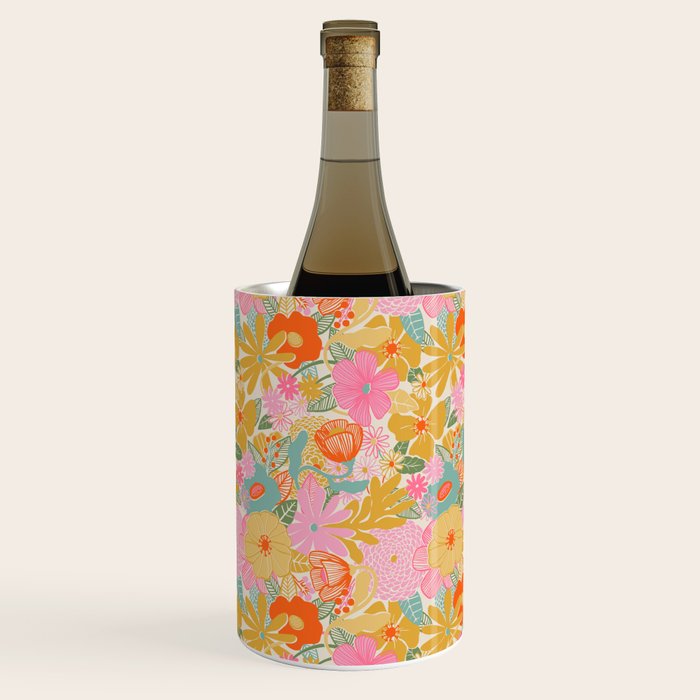 60's Retro Floral Wine Chiller Gallery Image 1