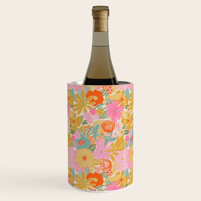 60's Retro Floral Wine Chiller Gallery Image 3