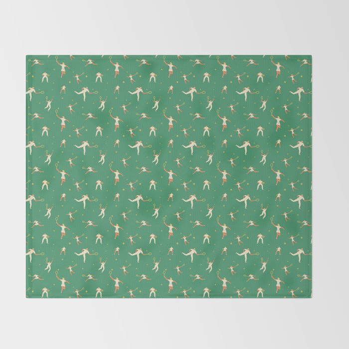 Tennis players Throw Blanket Gallery Image 2