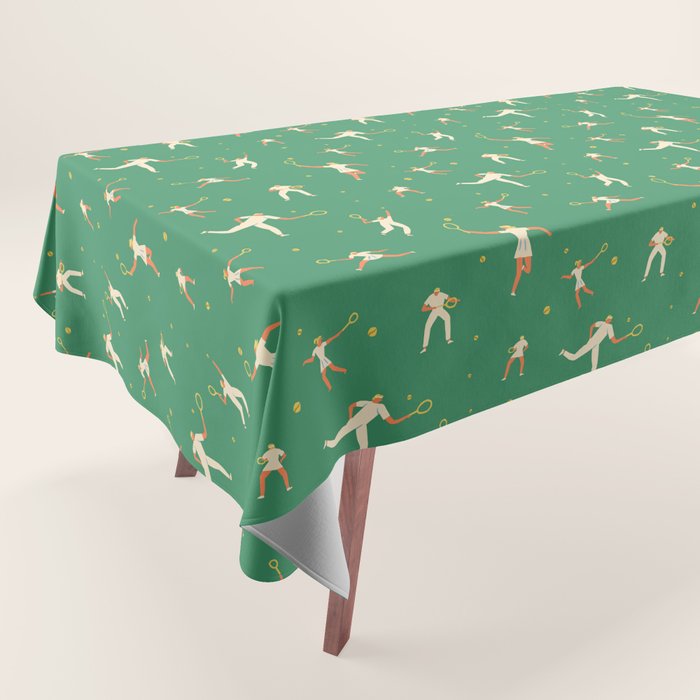 Tennis players Tablecloth Gallery Image 1