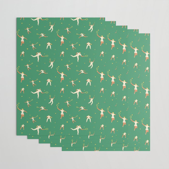 Tennis players Wrapping Paper Gallery Image 3