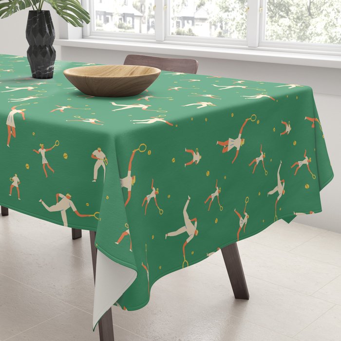 Tennis players Tablecloth Gallery Image 3