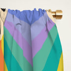 Smile - 70s Retro Sun Rainbow  Window Curtain Gallery Image 2