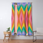 Smile - 70s Retro Sun Rainbow  Window Curtain Gallery Image 5