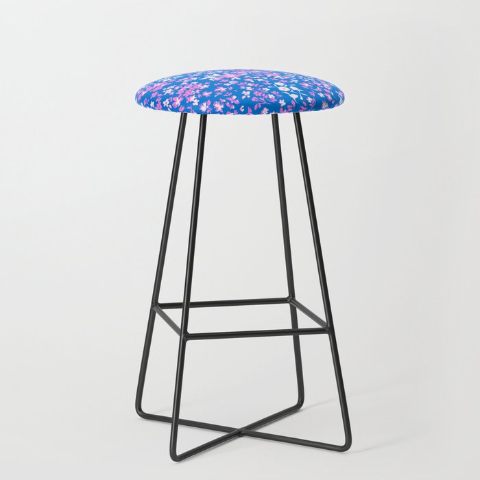 Pink and blue pop art ditsy Stool Gallery Image 1