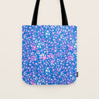 Pink and blue pop art ditsy Tote Bag Gallery Image 1