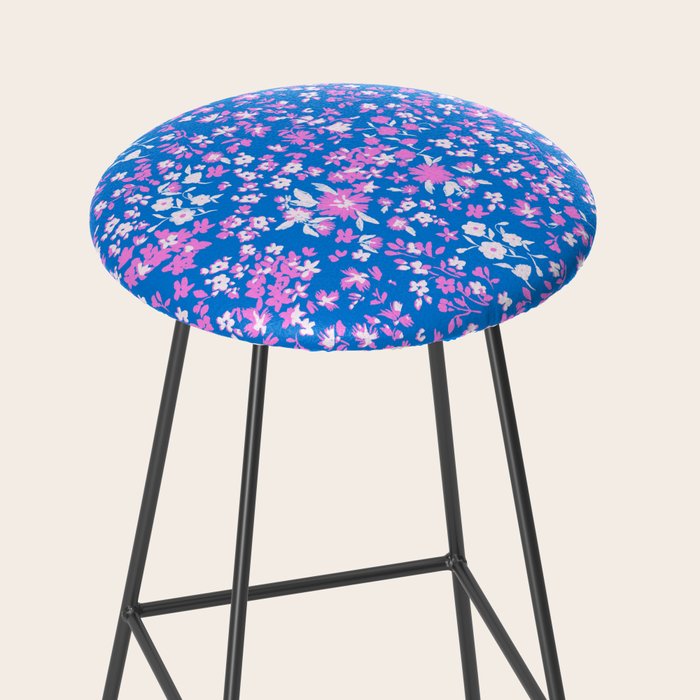 Pink and blue pop art ditsy Stool Gallery Image 2