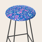 Pink and blue pop art ditsy Stool Gallery Image 2
