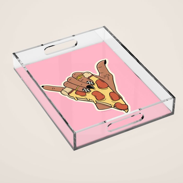 PIZZA SHAKA (DARK) Acrylic Tray Gallery Image 1