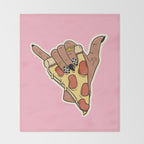 PIZZA SHAKA (DARK) Throw Blanket Gallery Image 2