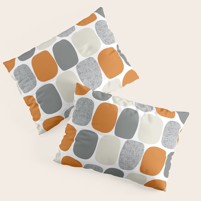 Wonky Ovals in Orange Pillow Sham Gallery Image 1