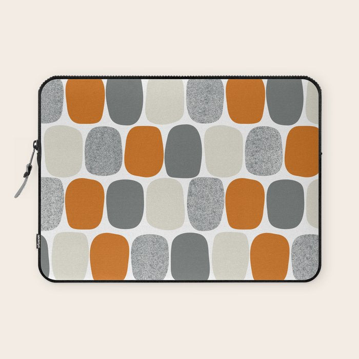 Wonky Ovals in Orange Laptop Sleeve Gallery Image 1