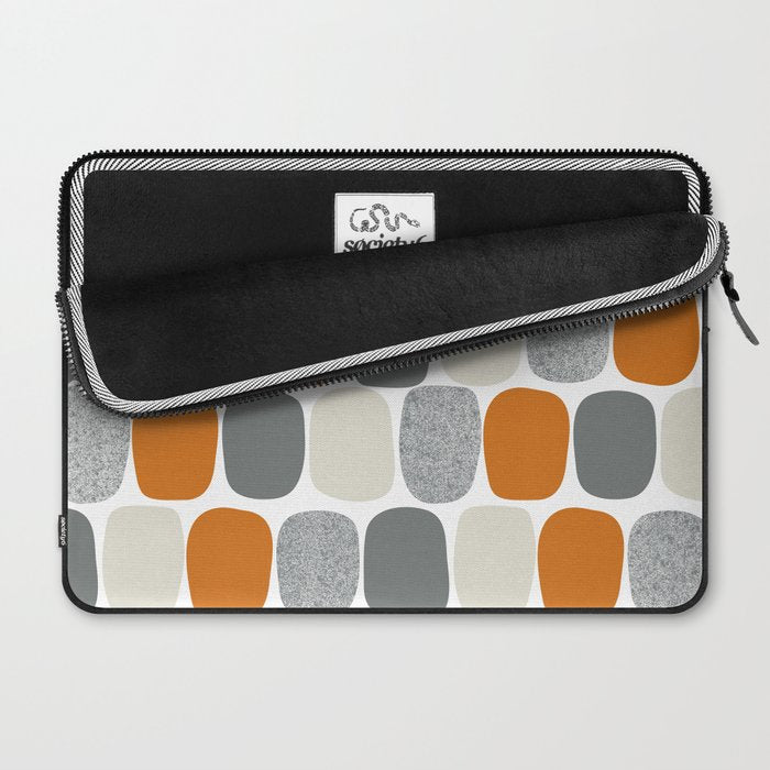 Wonky Ovals in Orange Laptop Sleeve Gallery Image 2