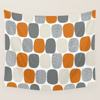 Wonky Ovals in Orange Wall Tapestry Gallery Image 4