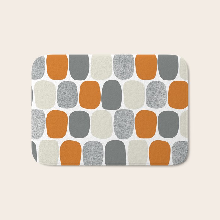 Wonky Ovals in Orange Bath Mat Gallery Image 1