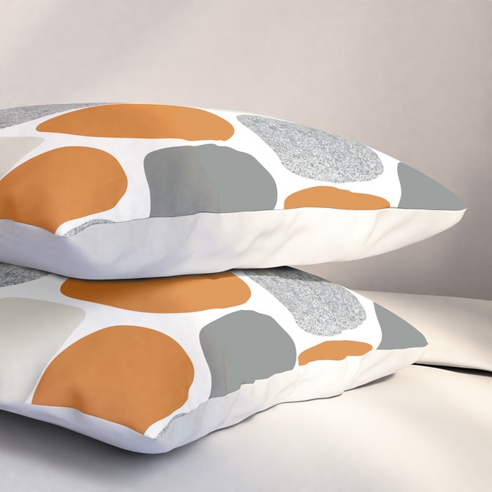 Wonky Ovals in Orange Pillow Sham Gallery Image 3