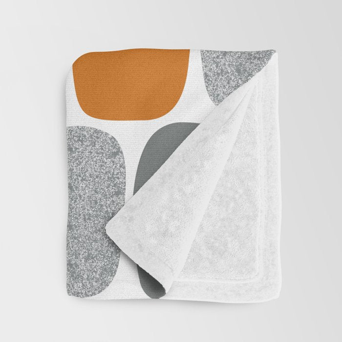 Wonky Ovals in Orange Throw Blanket Gallery Image 3