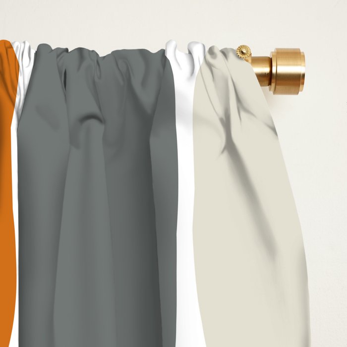 Wonky Ovals in Orange Window Curtain Gallery Image 2