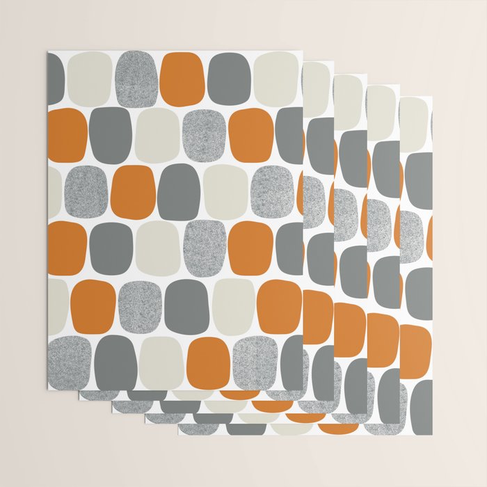 Wonky Ovals in Orange Wrapping Paper Gallery Image 3