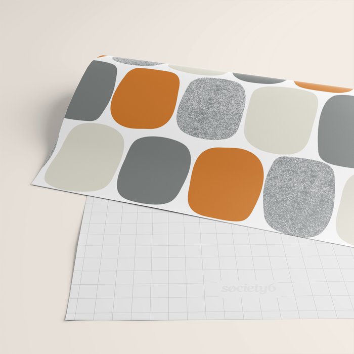 Wonky Ovals in Orange Wrapping Paper Gallery Image 2