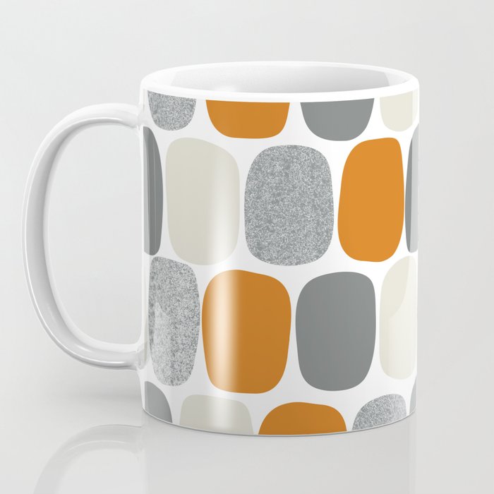 Wonky Ovals in Orange Coffee Mug Gallery Image 3