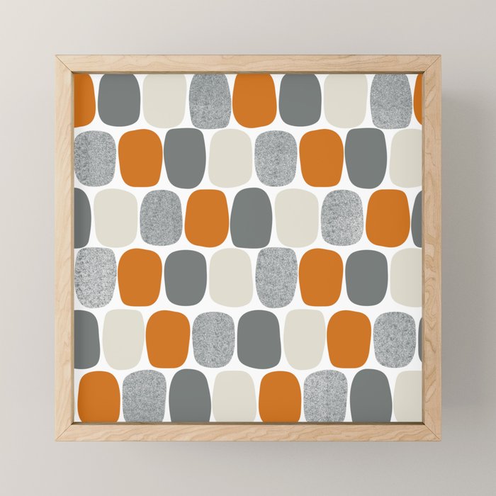 Wonky Ovals in Orange Mini Art Print Gallery Image 1