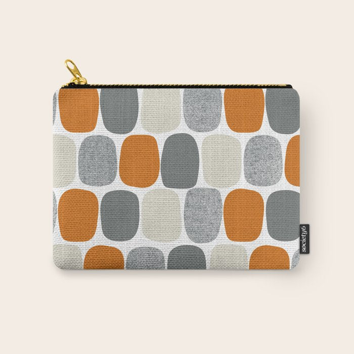 Wonky Ovals in Orange Carry All Pouch Gallery Image 1
