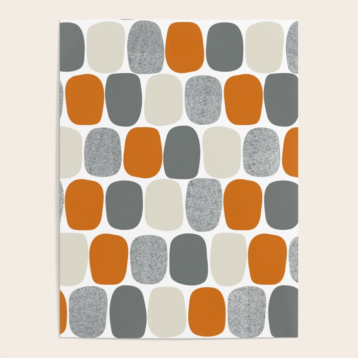 Wonky Ovals in Orange Poster Gallery Image 4