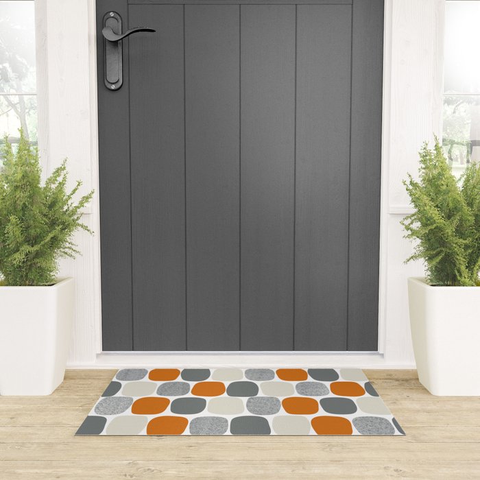 Wonky Ovals in Orange Welcome Mat Gallery Image 3