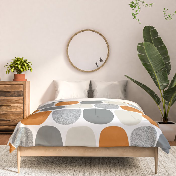 Wonky Ovals in Orange Comforter Gallery Image 3